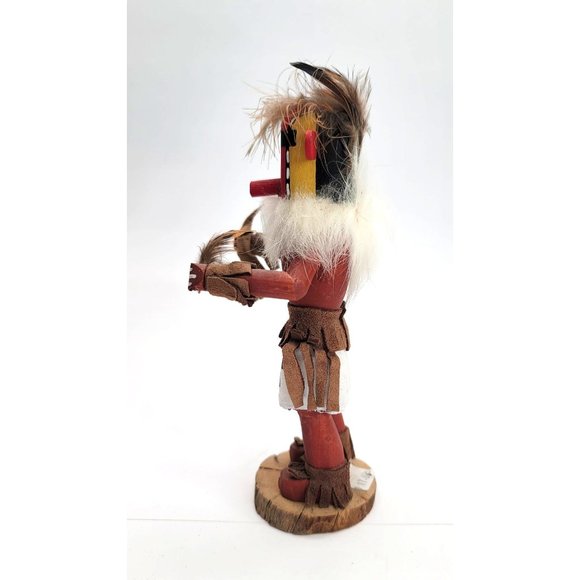 Navajo Laguna Corn Kachina Doll Native American Handmade Feathers Colorful DH601 - Picture 7 of 7